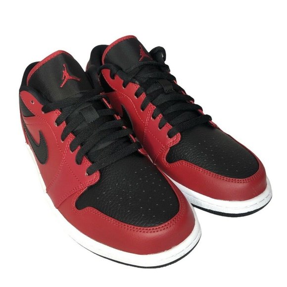 Nike Air Jordan 1 Low Reverse Bred Pebbled Swoosh - Picture 2 of 7